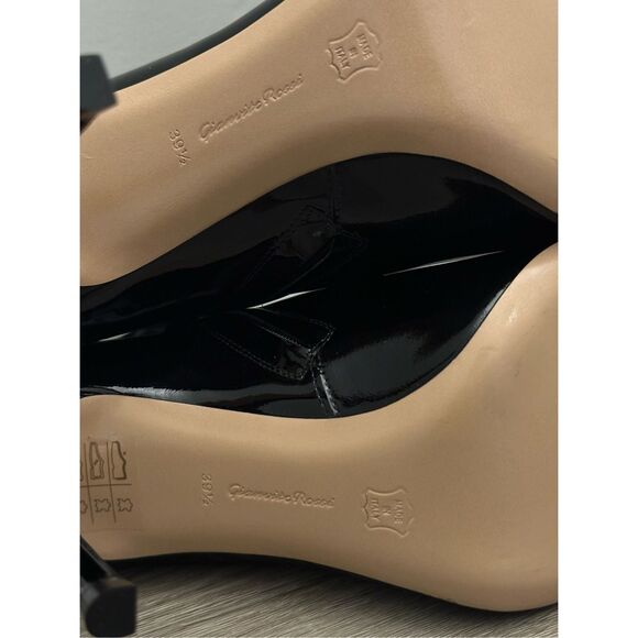 Gianvito Rossi Patent Leather Side Zip Stiletto Heel Ankle Boots Black Size 39.5 - Picture 12 of 12